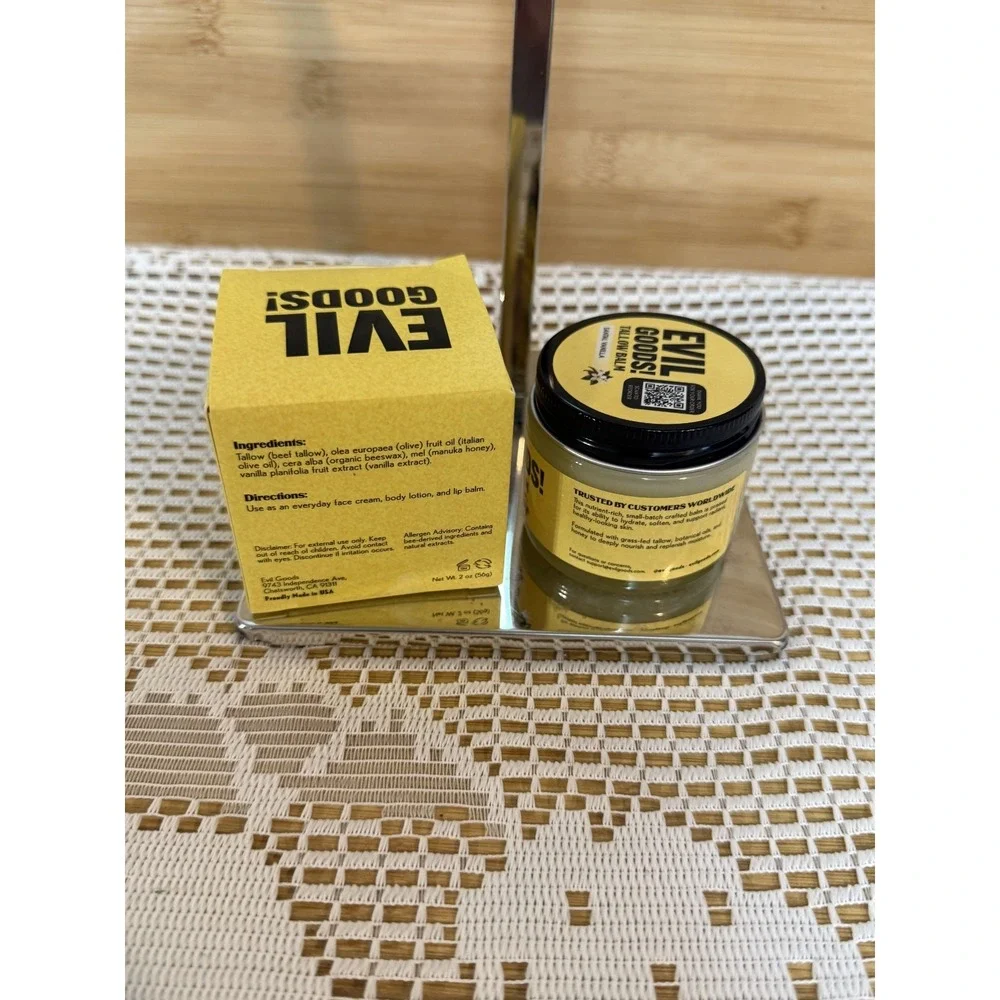 Evil Goods! Santal Vanilla Grass-Fed Beef Moisturizer Natural Tallow Balm - 56g